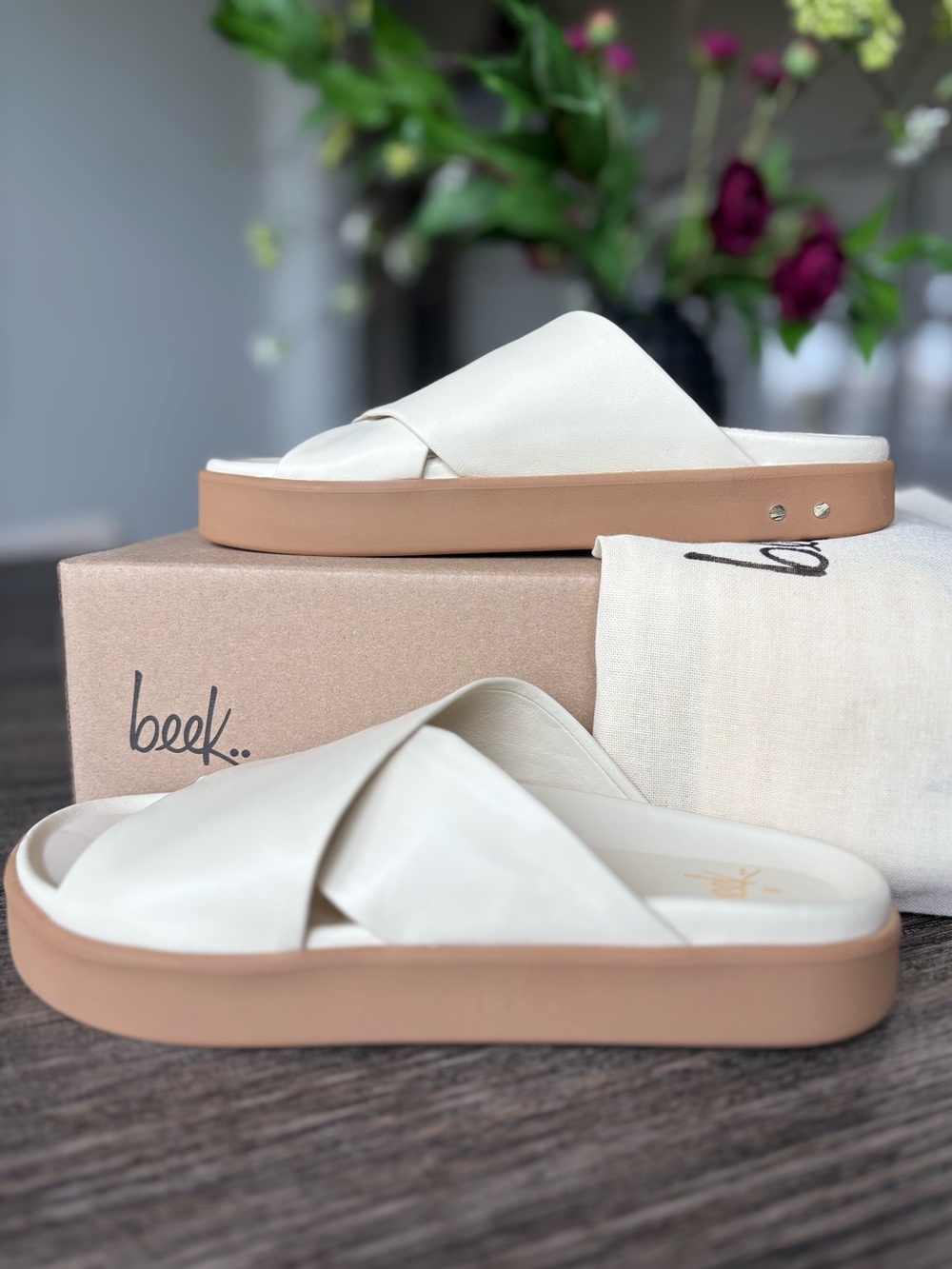beek Hen Leather Platform Slide Sandals - Picture 4 of 6